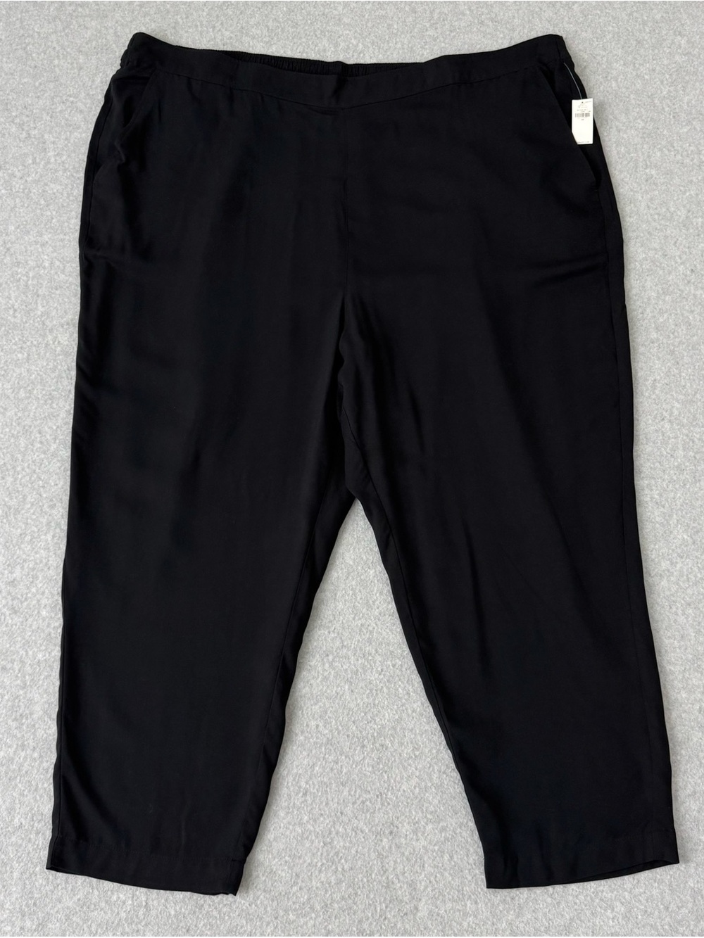Old Navy Womens Black Pants Plus Size 4X Pull On Playa Taper Coastal Relaxed NWT
